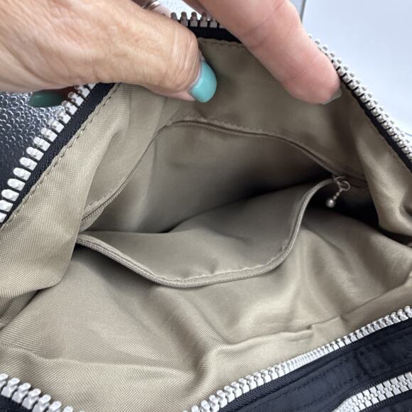 Baggallini Comrade Purse Black 3 Zip Adjustable Crossbody Bag Travel - Picture 15 of 16